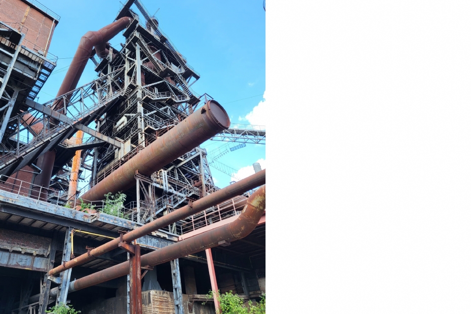 The old industry remains visible