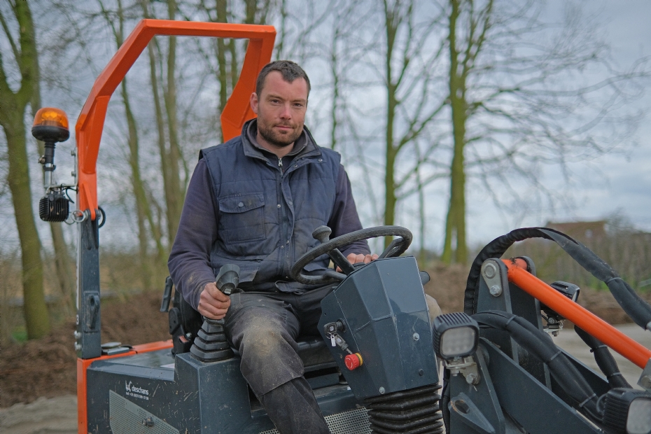 Holleman praises the power, speed, and ease of use of his mini loader.
