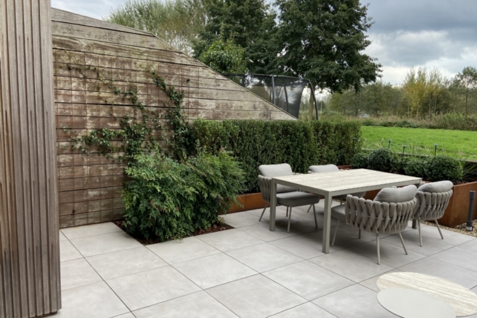 Spending a lot of time outdoors in this patio garden.