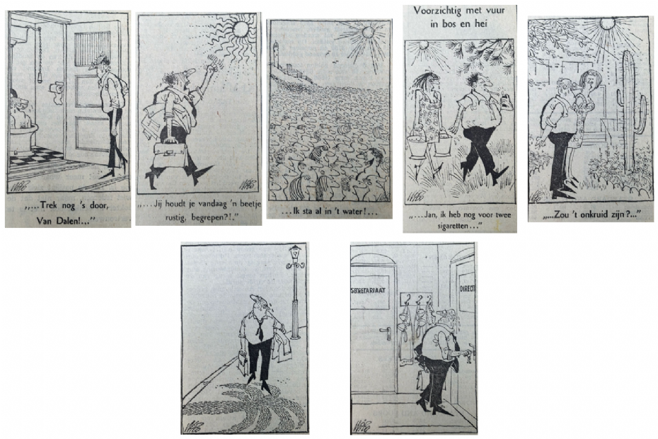 A compilation by cartoonist Wibo in de Volkskrant during the hot summer of 1976 A compilation by cartoonist Wibo in de Volkskrant during the hot summer of 1976